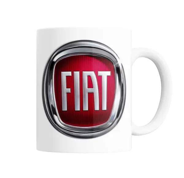 Taza de Cerámica Fiat Logo Rojo