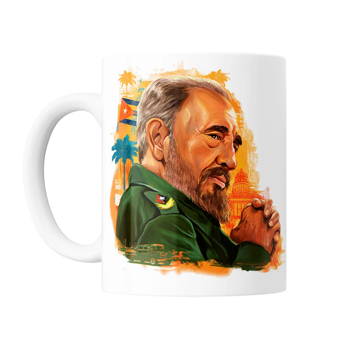 Taza de Cerámica Fidel Castro Retrato La Habana - vista 2