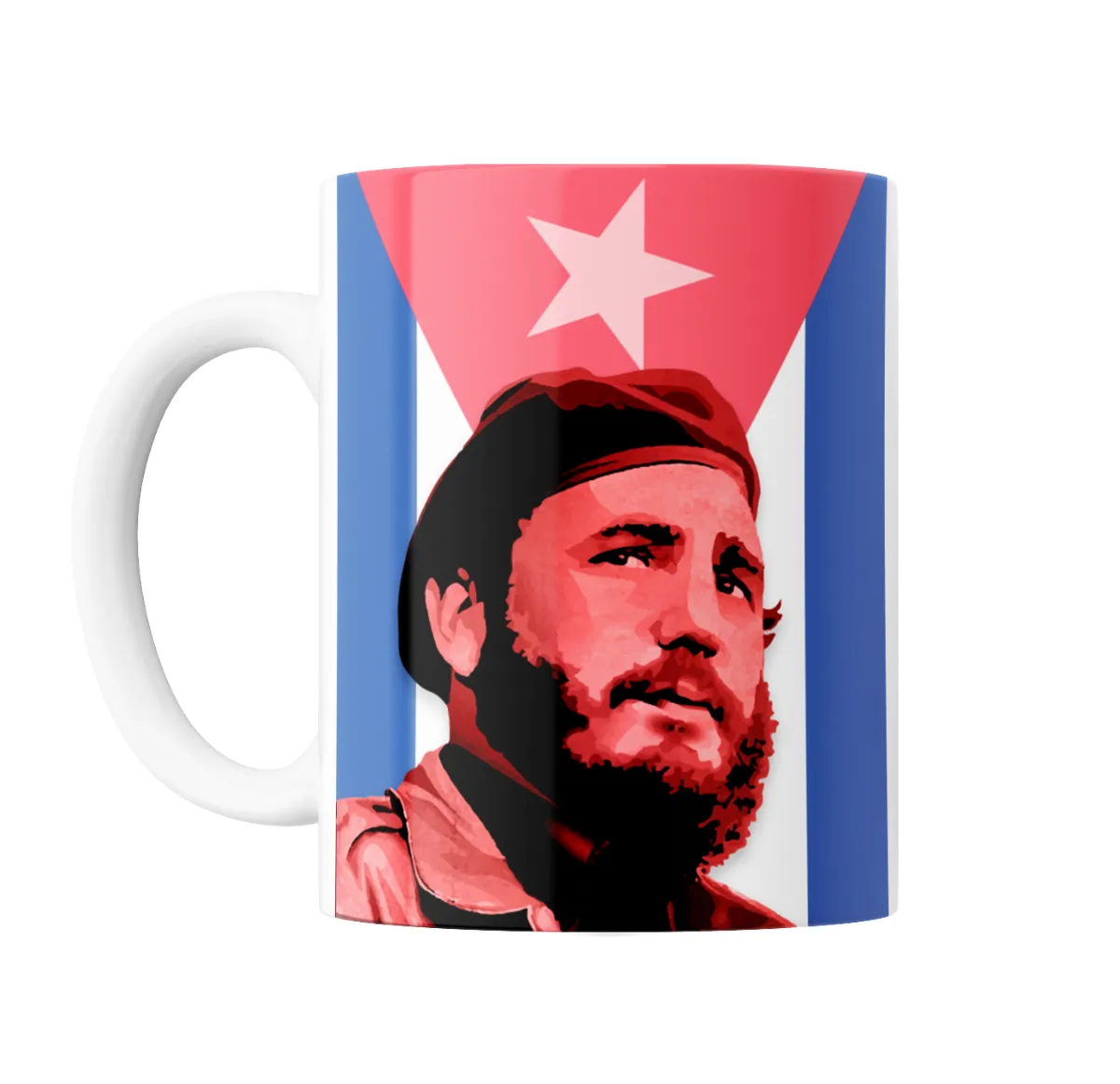 Taza de Cerámica Fidel Castro Bandera de Cuba - vista 2