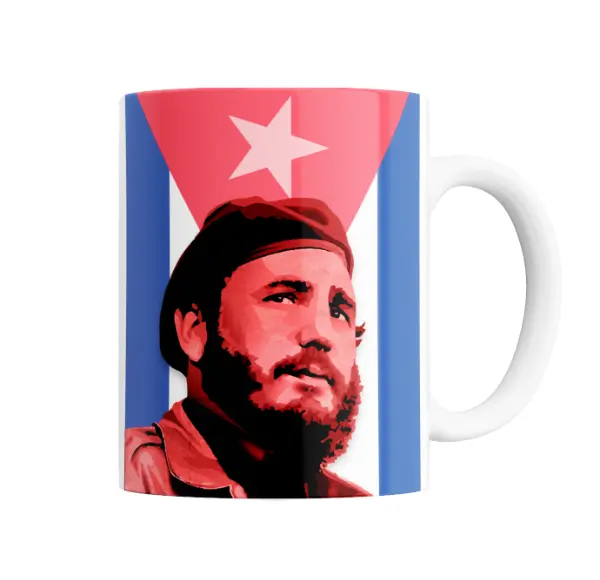 Taza de Cerámica Fidel Castro Bandera de Cuba