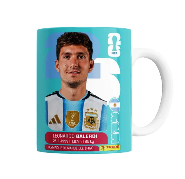 Taza de Cerámica Figurita Balerdi Mundial 2026 Argentina