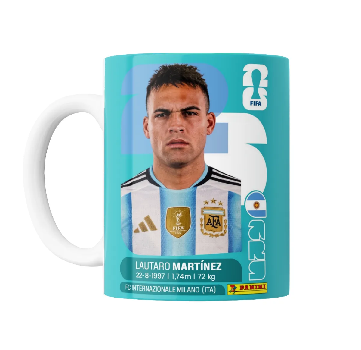 Taza de Cerámica Lautaro Martínez Figurita Mundial 2026 Argentina - vista 2