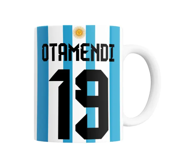 Taza de Cerámica Argentina Otamendi 19 Camiseta