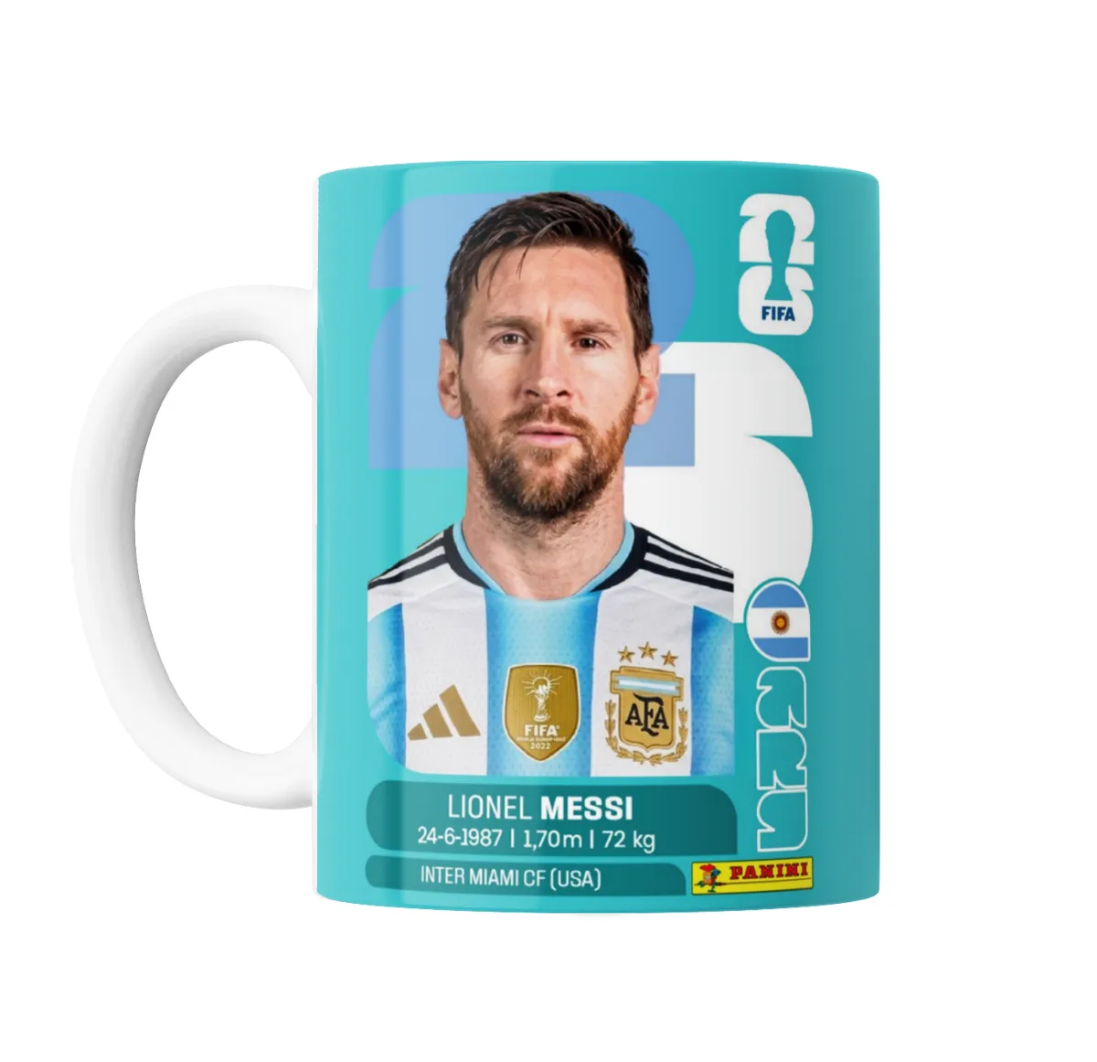 Taza de Cerámica Messi Figurita Mundial 2026 Argentina - vista 2