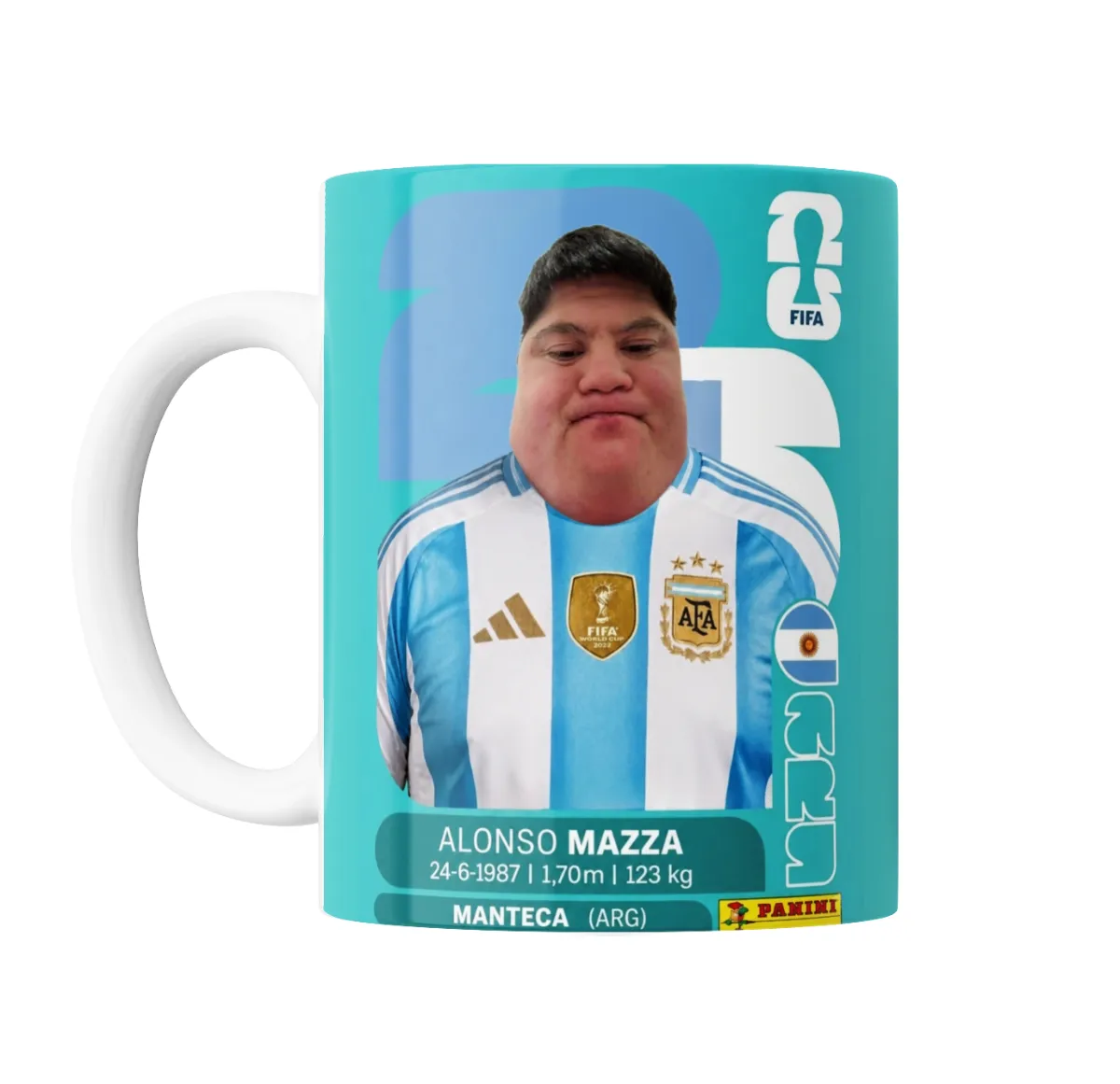 Taza de Cerámica Figurita Mundial Meme Alonso Mazza - vista 2
