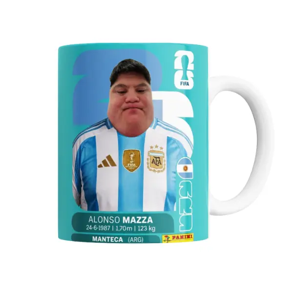 Taza de Cerámica Figurita Mundial Meme Alonso Mazza
