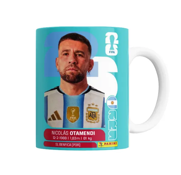 Taza de Cerámica Figurita Otamendi Selección Argentina