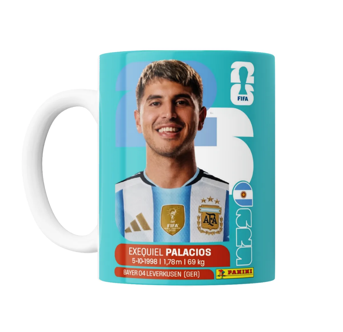 Taza de Cerámica Exequiel Palacios Selección Argentina Mundial 2026 - vista 2