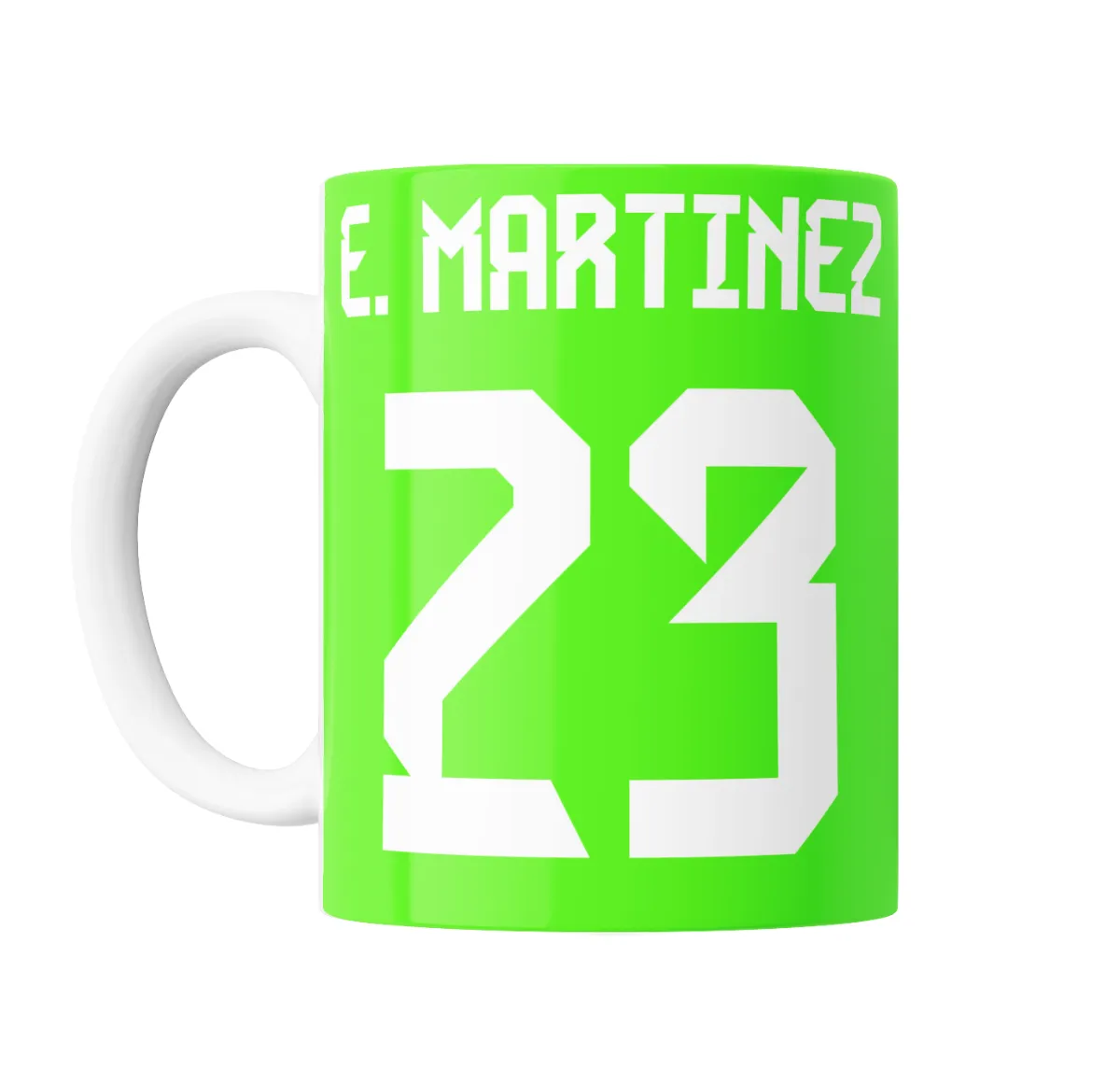 Taza de Cerámica Argentina Camiseta E. Martinez 23 Verde - vista 2