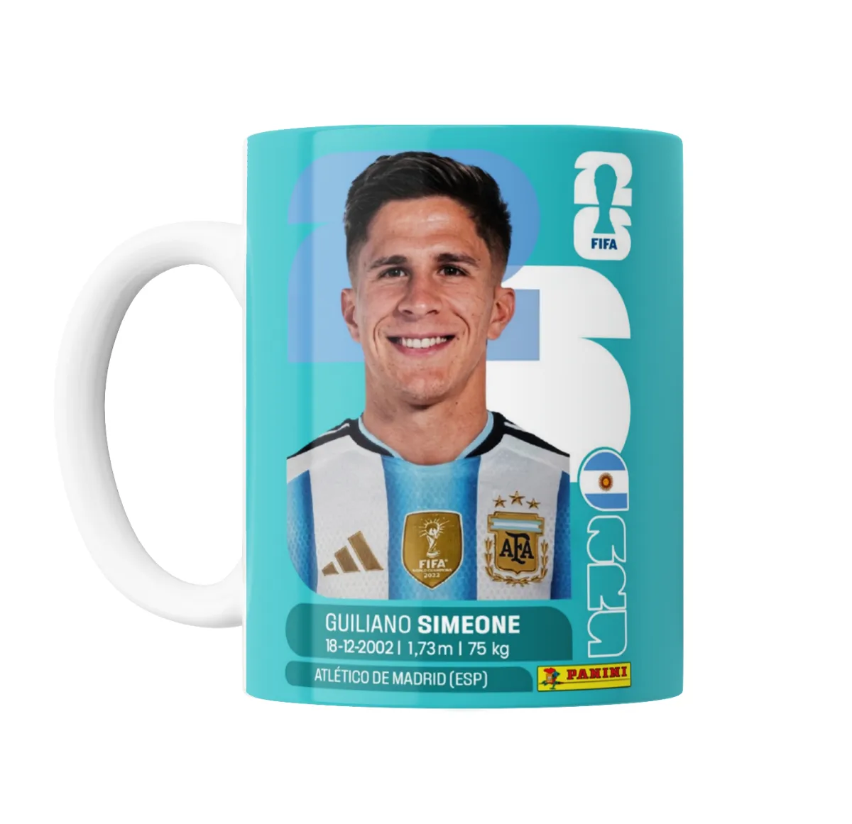 Taza de Cerámica Figurita Simeone Selección Argentina Mundial 2026 - vista 2