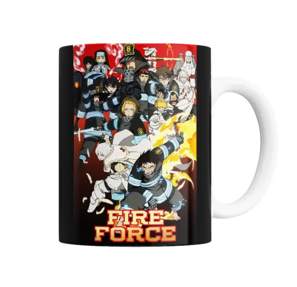 Taza de Cerámica Fire Force Escuadrón 8 Tokio