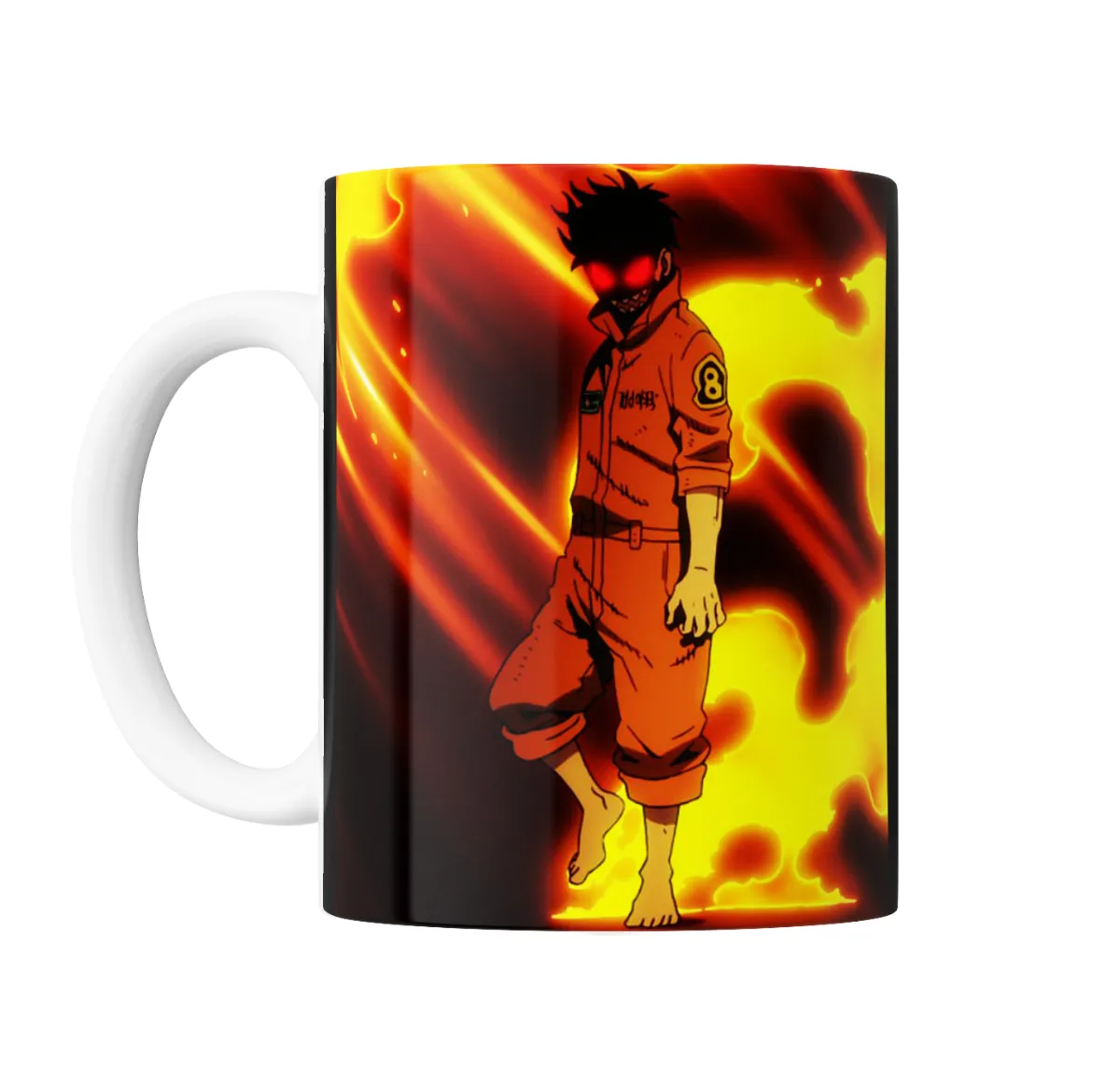 Taza de Cerámica Fire Force Shinra Ojos Rojos - vista 2