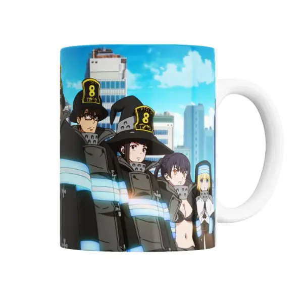 Taza de Cerámica Fire Force Escuadrón 8 Tokio