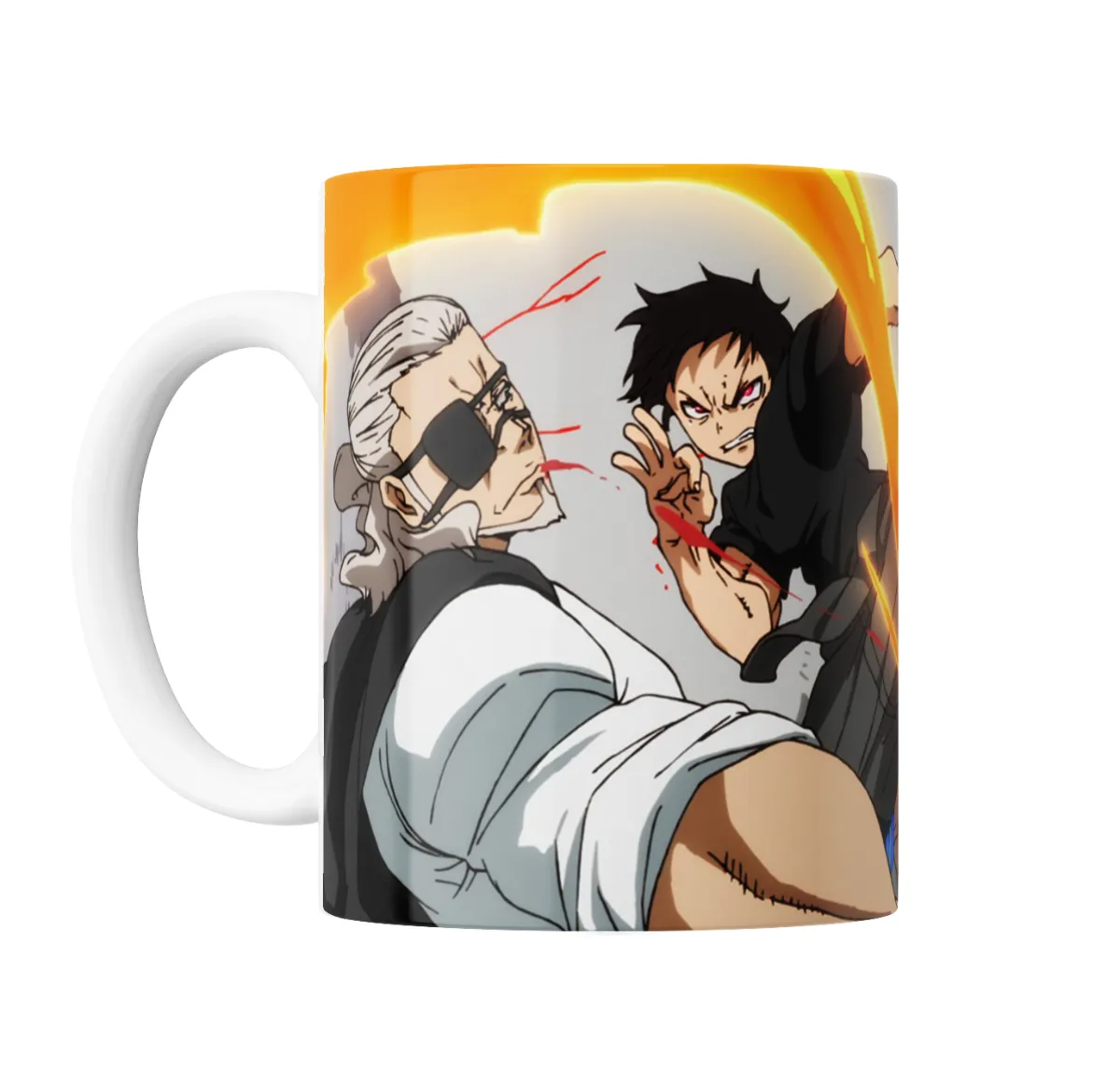 Taza de Cerámica Fire Force Shinra en Combate - vista 2