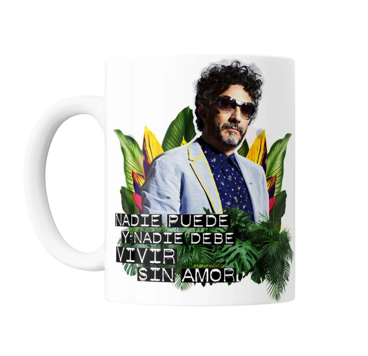 Taza de Cerámica Fito Paez Nadie Puede y Nadie Debe Vivir Sin Amor - vista 2