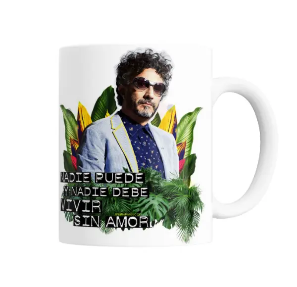 Taza de Cerámica Fito Paez Nadie Puede y Nadie Debe Vivir Sin Amor