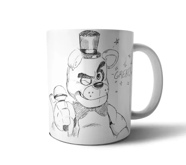 Taza de Cerámica Five Nights at Freddys Freddy Fazbear Sketch
