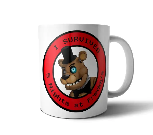 Taza de Cerámica Five Nights at Freddys I Survived Freddy