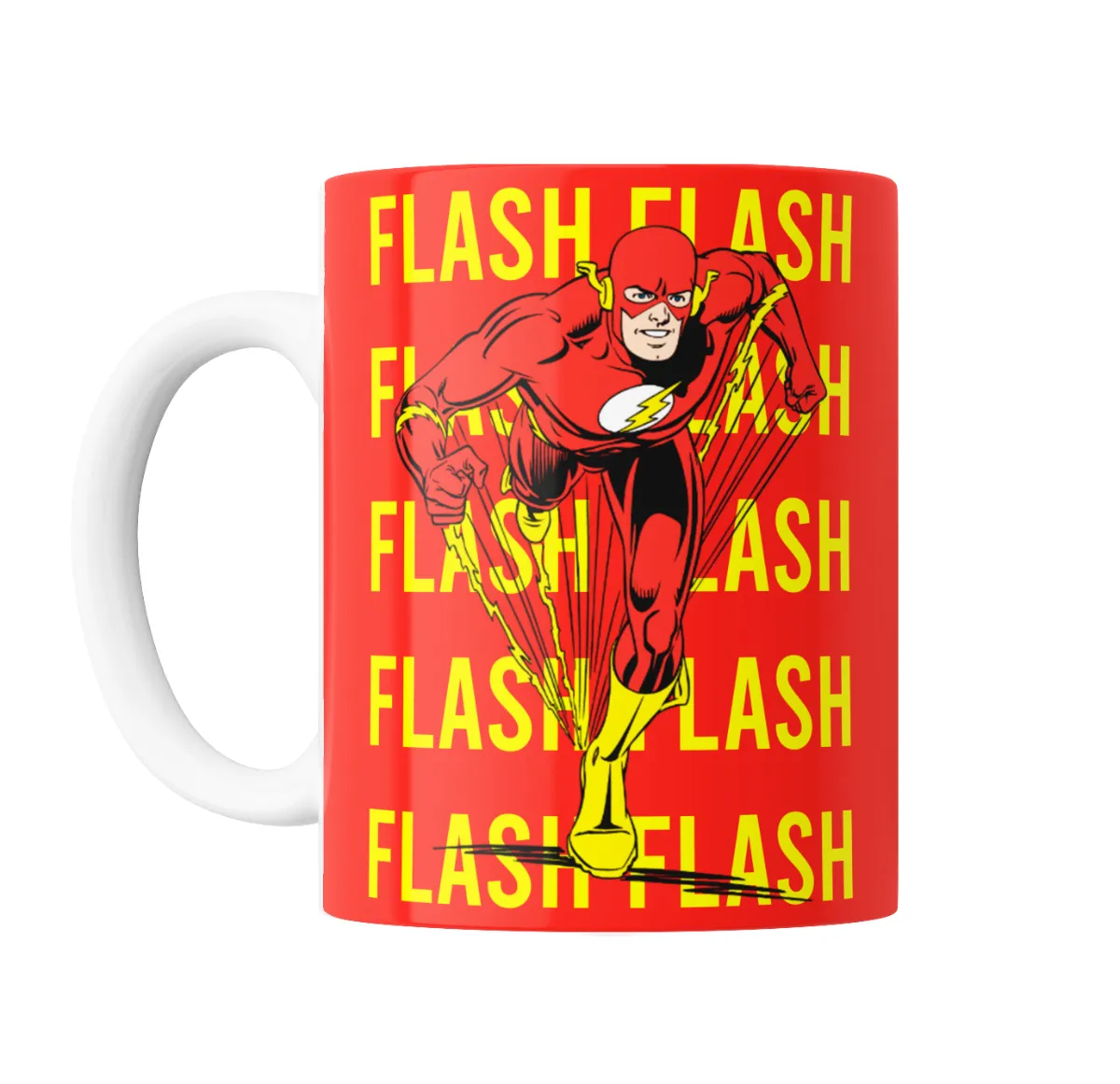 Taza de Cerámica Flash Corriendo con Rayos Amarillos - vista 2