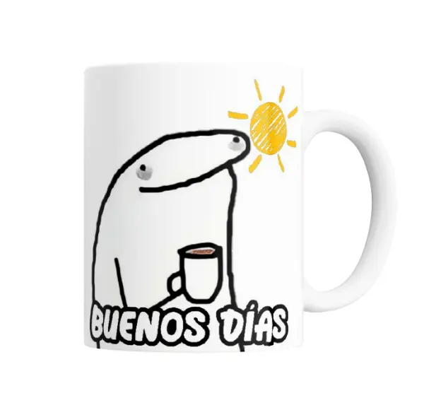 Taza de Cerámica Flork Buenos Días con Café