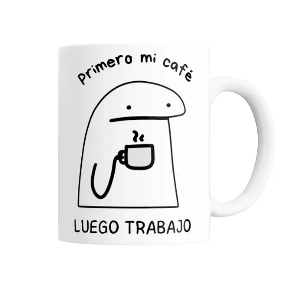 Taza de Cerámica Flork Primero mi café Luego trabajo