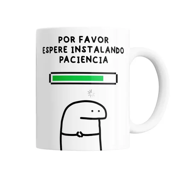 Taza de Cerámica Flork Por Favor Espere Instalando Paciencia