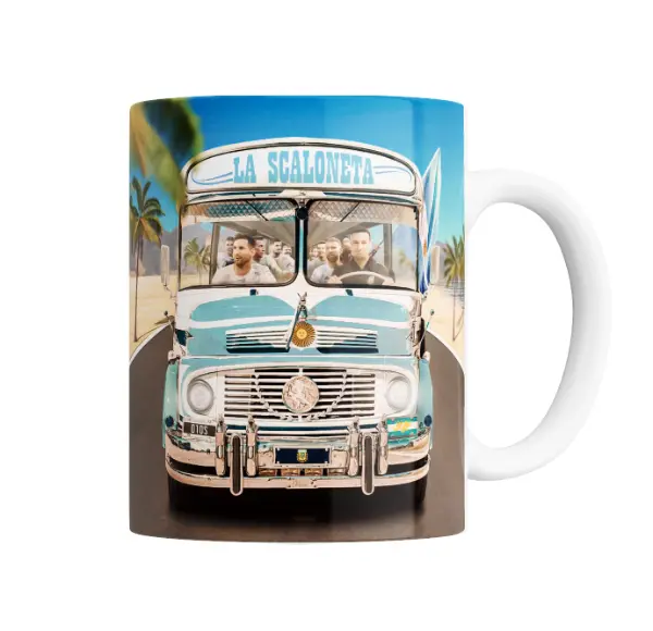 Taza de Cerámica Selección Argentina La Scaloneta Colectivo D10S