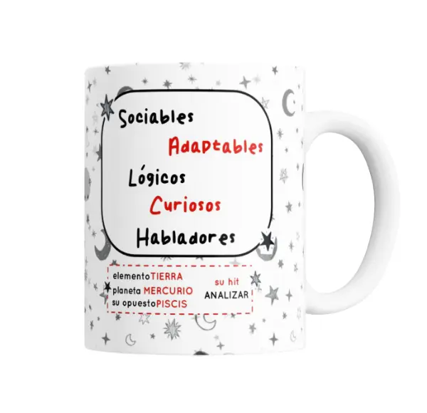 Taza de Cerámica Flork Géminis Signos del Zodiaco