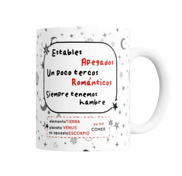 Taza de Cerámica Flork Tauro Signo Zodiacal