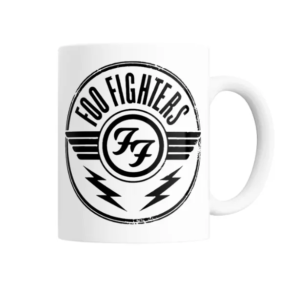 Taza de Cerámica Foo Fighters Logo Circular con Rayos
