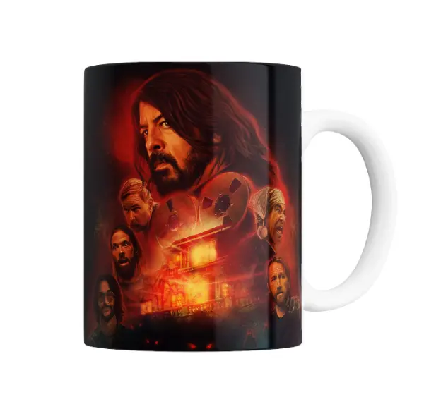 Taza de Cerámica Foo Fighters Casa en Llamas Carretes