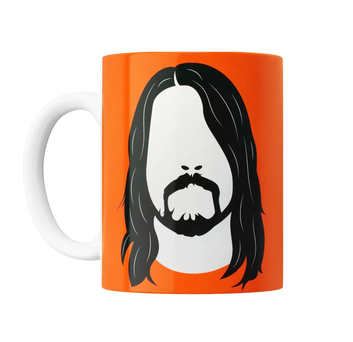 Taza de Cerámica Foo Fighters Silueta Pelo Largo y Barba - vista 2