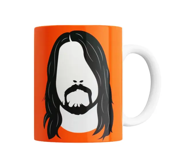 Taza de Cerámica Foo Fighters Silueta Pelo Largo y Barba