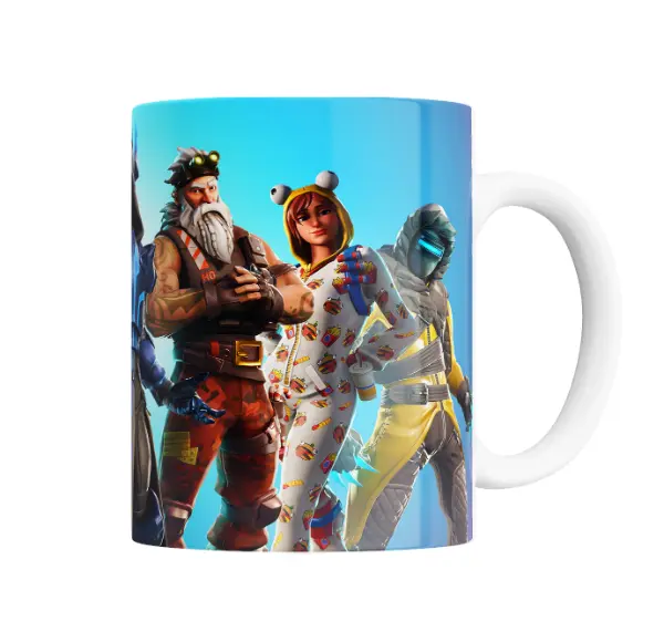 Taza de Cerámica Fortnite Personajes Azul