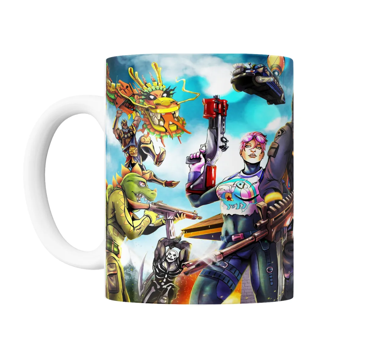 Taza de Cerámica Fortnite Battle Royale Escuadron Ciudad - vista 2