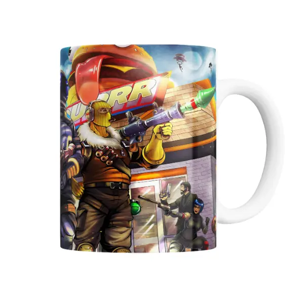 Taza de Cerámica Fortnite Battle Royale Escuadron Ciudad