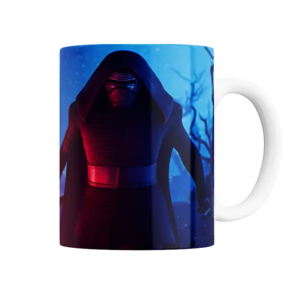 Taza de Cerámica Fortnite Star Wars Kylo Ren Sable Láser Rojo