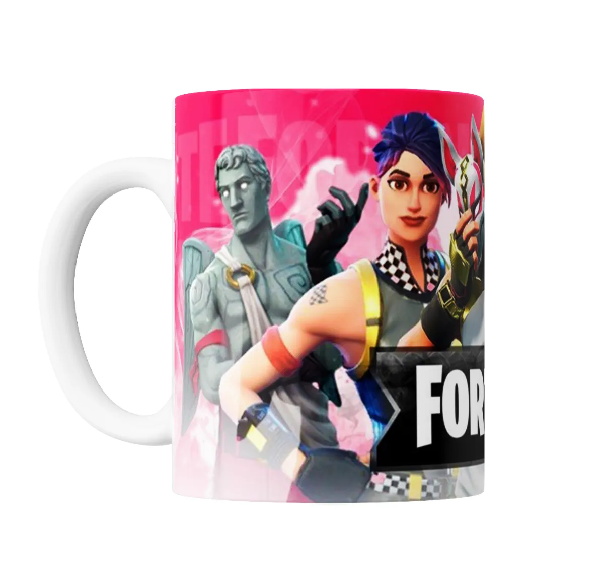 Taza de Cerámica Fortnite Personajes Rosa - vista 2