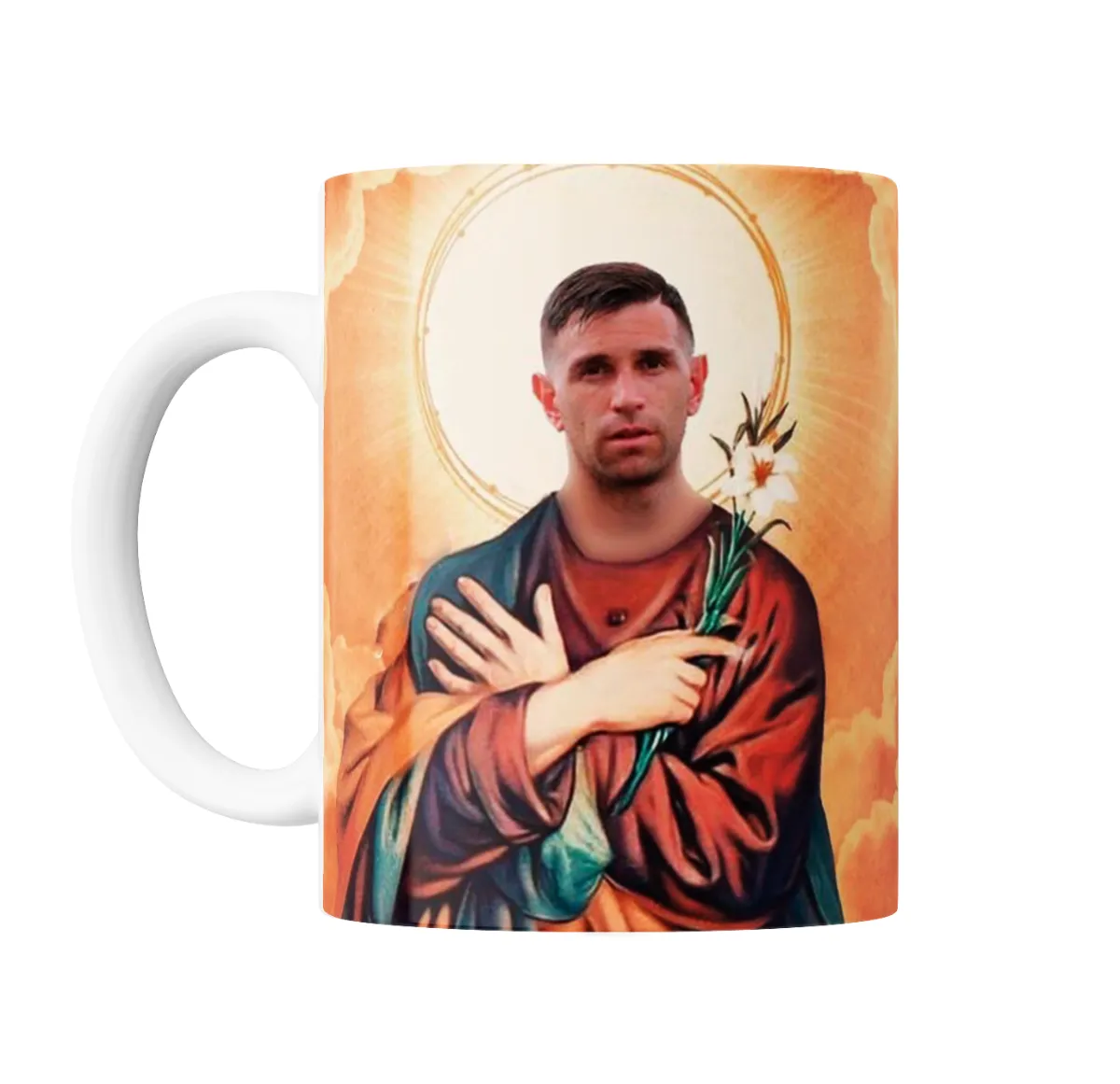 Taza de Cerámica Argentina Estampita Futbolera Dibu Martinez - vista 2