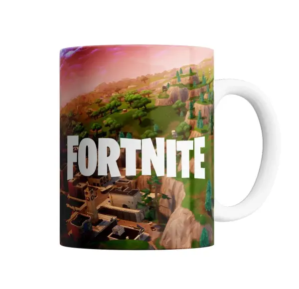 Taza de Cerámica Fortnite Isla Paisaje