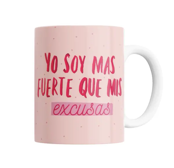 Taza de Cerámica Yo soy más fuerte que mis excusas