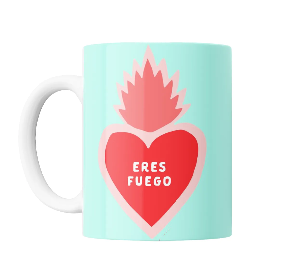 Taza de Cerámica Eres Fuego Corazón Sagrado - vista 2