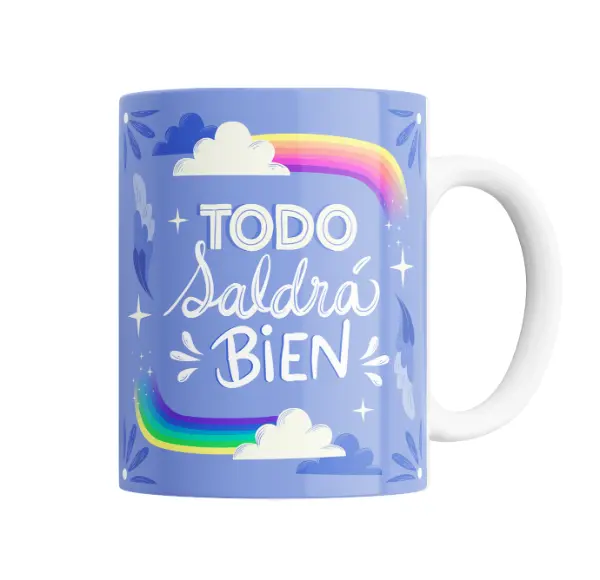 Taza de Cerámica Todo Saldrá Bien Arcoíris