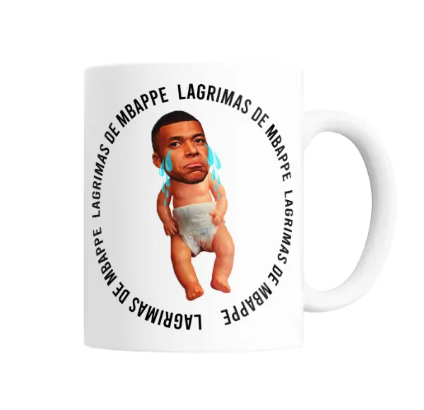 Taza de Cerámica Kylian Mbappé Bebé Llorando