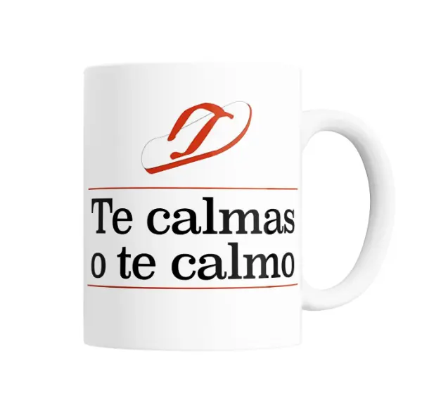 Taza de Cerámica Te calmas o te calmo