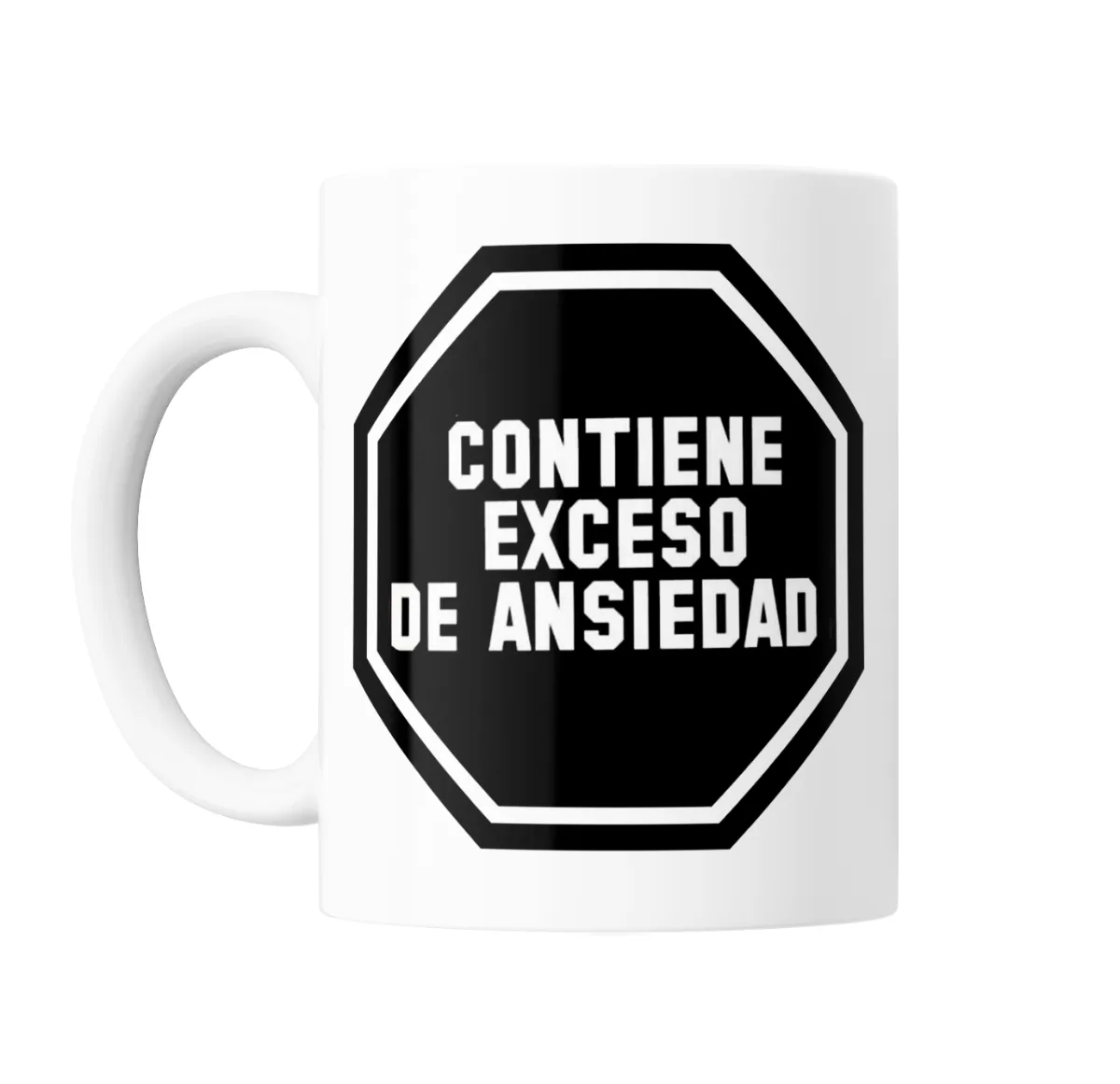 Taza de Cerámica Contiene Exceso de Ansiedad - vista 2