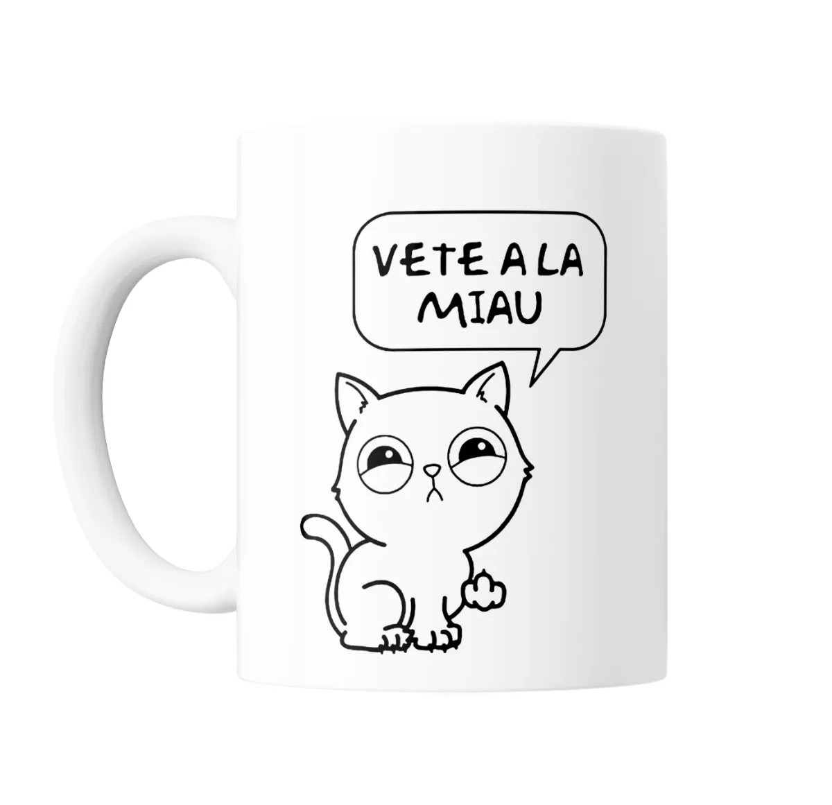Taza de Cerámica Vete a la Miau Gato con Frase - vista 2