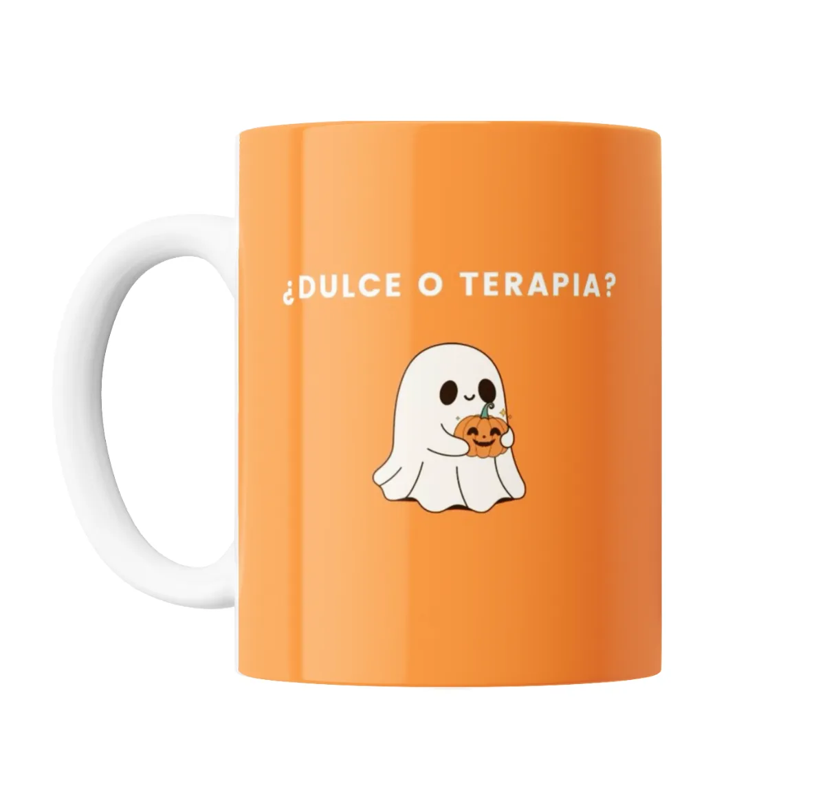 Taza de Cerámica Dulce o Terapia Fantasma Calabaza - vista 2