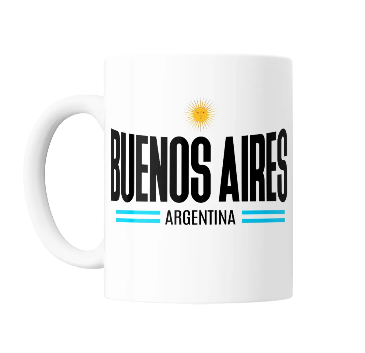 Taza de Cerámica Argentina Buenos Aires con Sol de Mayo - vista 2