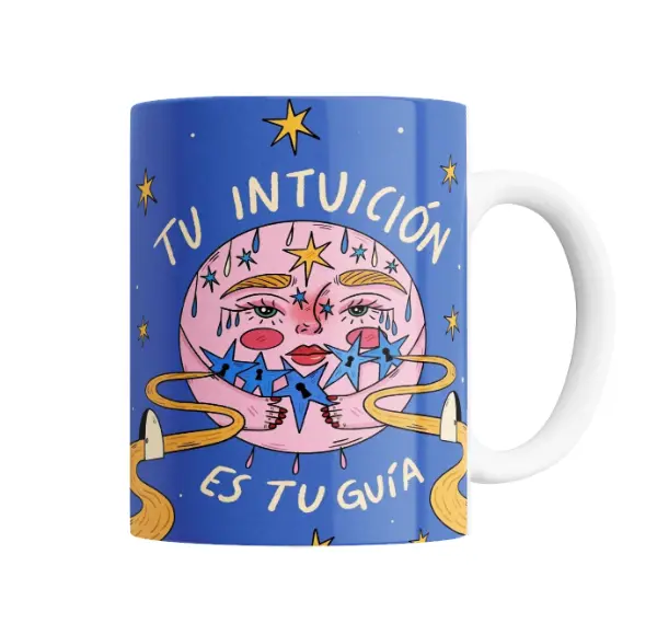 Taza de Cerámica Tu Intuición Es Tu Guía Luna
